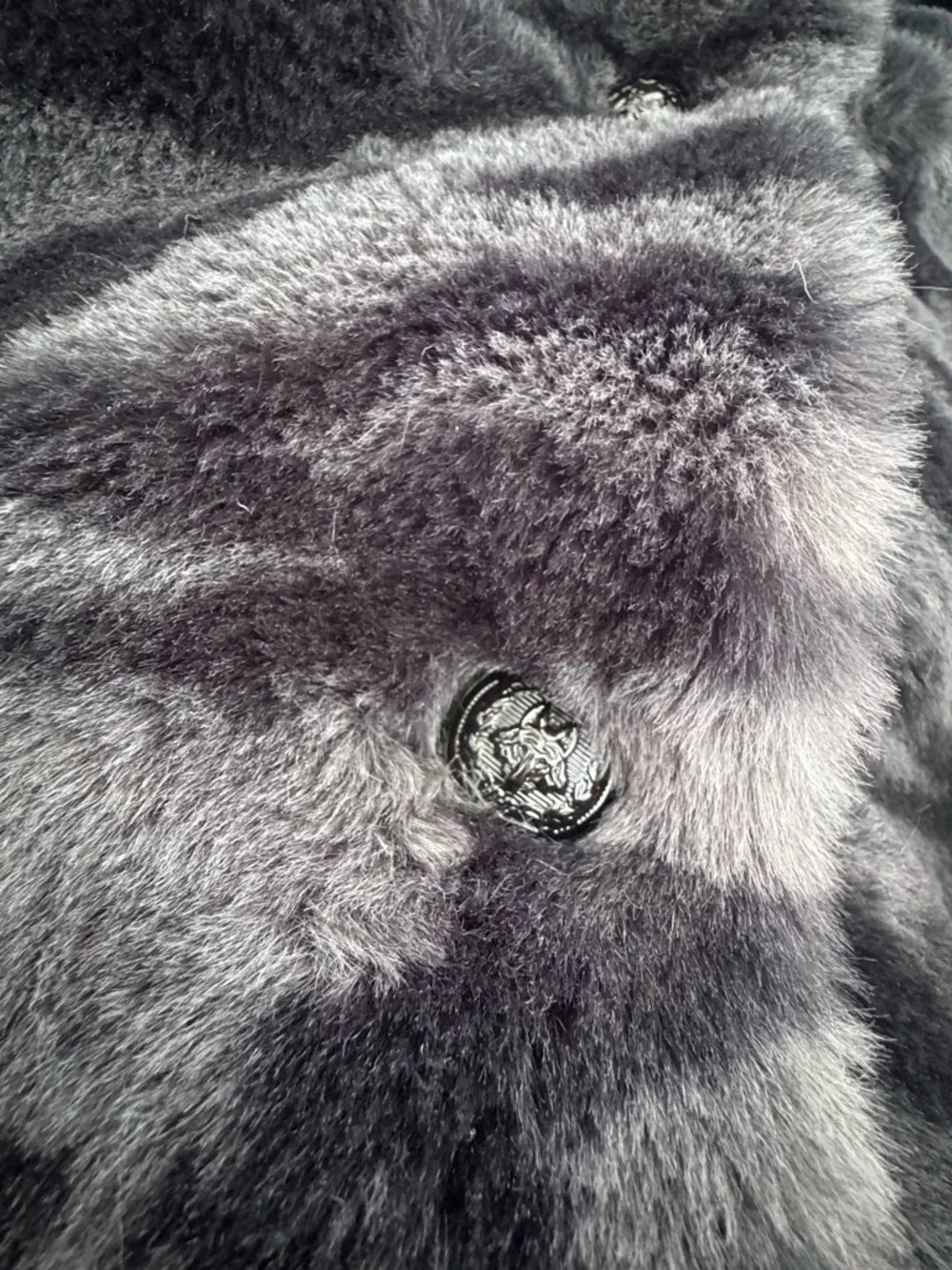 Zadig & Voltaire Black and Charcoal Zebra Faux-Fur Jacket - Picture 2 of 4